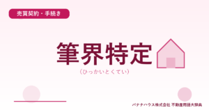 筆界特定（ひっかいとくてい）