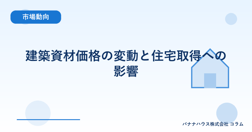 建築資材価格の変動と住宅取得への影響