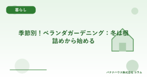 季節別！ベランダガーデニング：冬は根詰めから始める